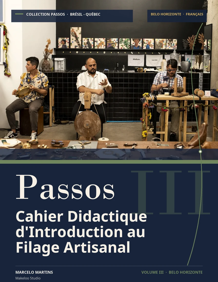 Couverture du cahier Passos sur le filage artisanal à Belo Horizonte